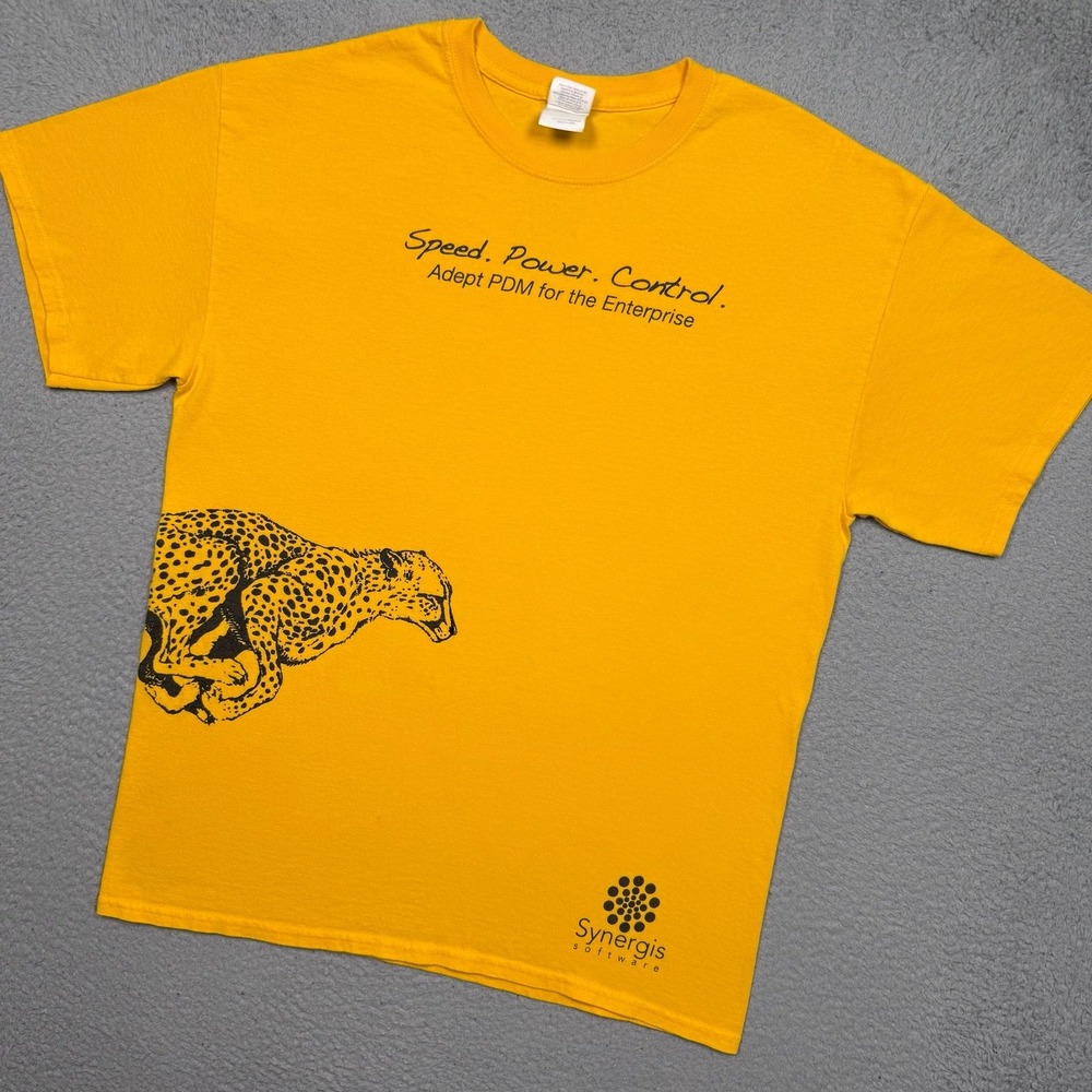 Vintage‎ Y2K Synergis Software Cheetah Tech T-shirt